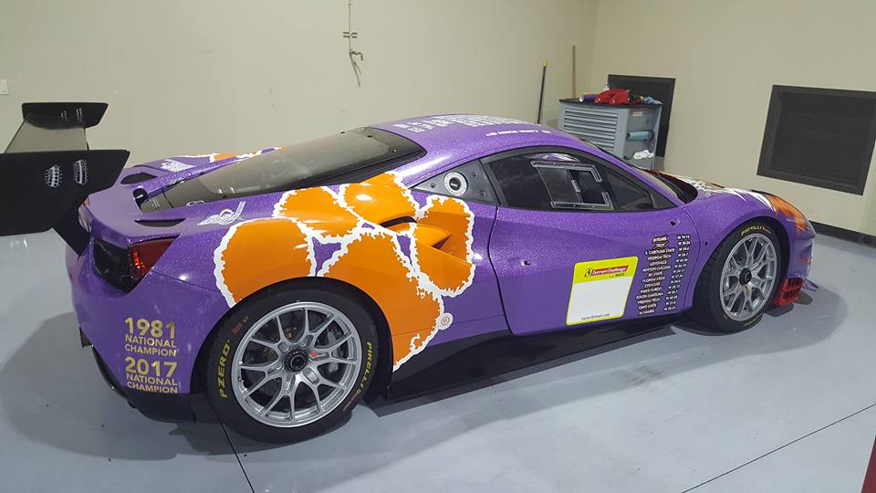 Orange pawprint car decal