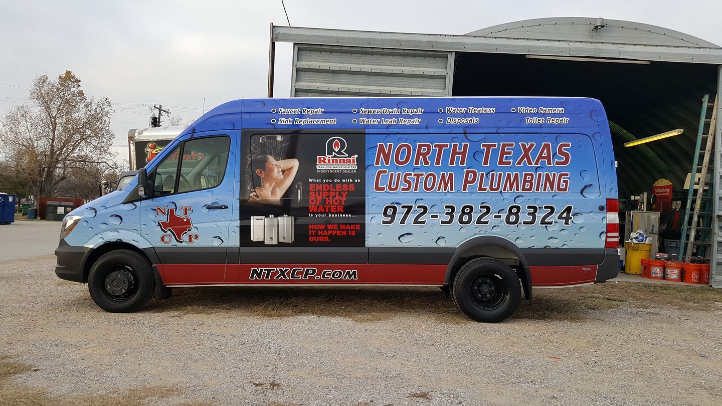 Custom plumbing van decal