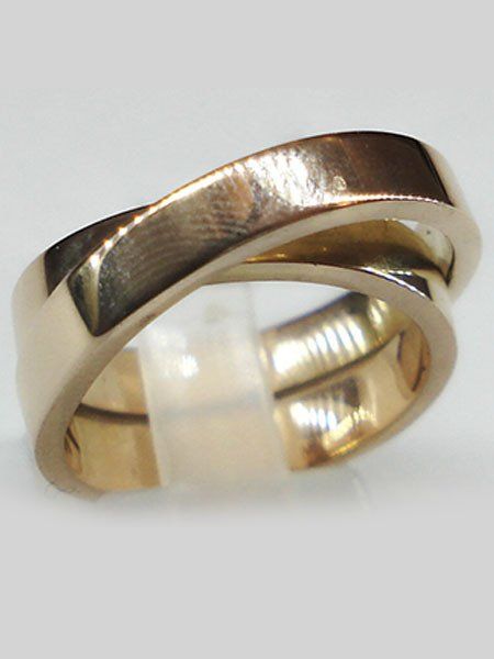 Anillo cabullon en oro rosé
