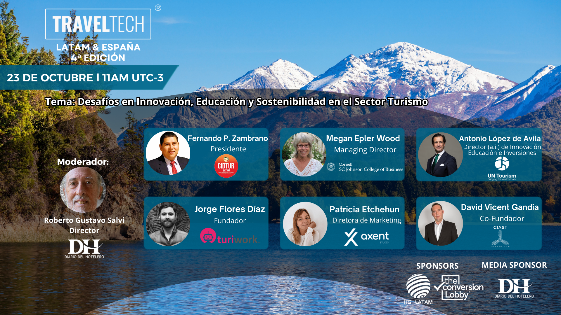 Um pôster para o fórum traveltech 3ro america latina & espanha