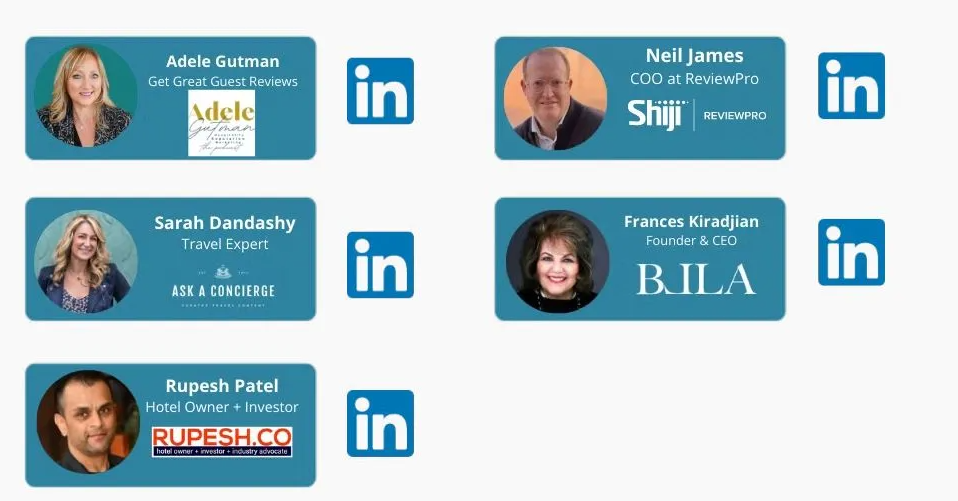 Um monte de logotipos do LinkedIn com rostos de pessoas neles