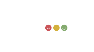 Três carinhas sorridentes estão alinhadas em uma fileira sobre um fundo branco.