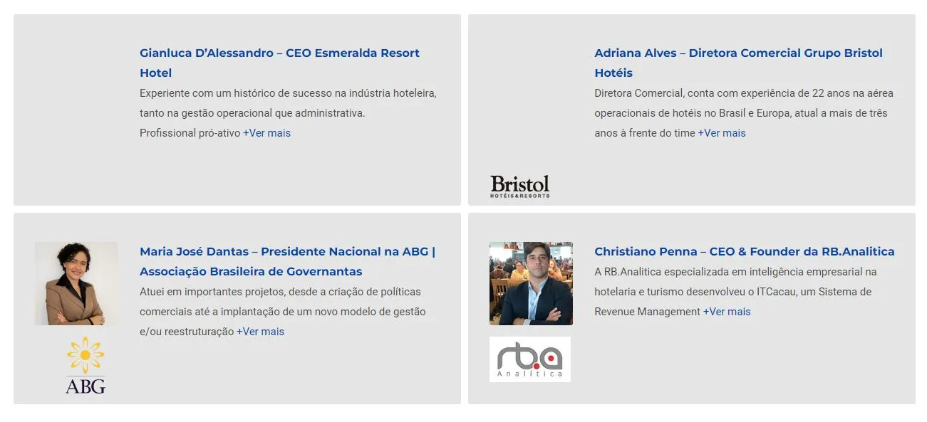 Uma captura de tela de um site mostrando uma mulher e um homem