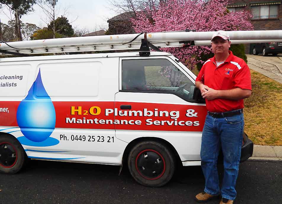 plumber and van