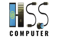 Logo with a computer monitor and tower, "HSS" made of cables, and a mouse. Text: "COMPUTER".