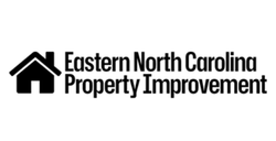 A black and white logo for eastern north carolina property improvement