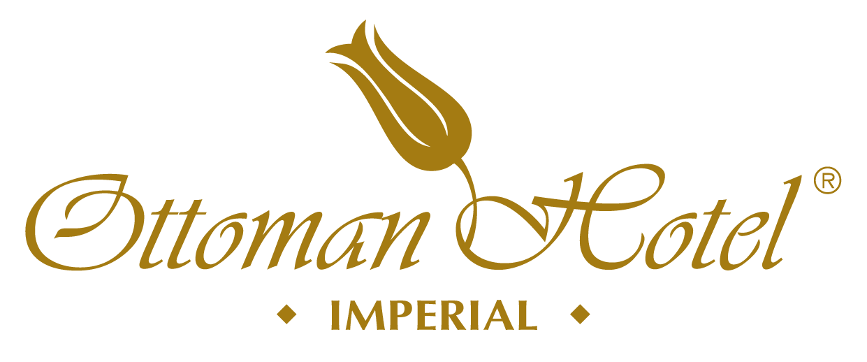 Logo of Ottoman Hotel Imperial, gold text and tulip icon.
