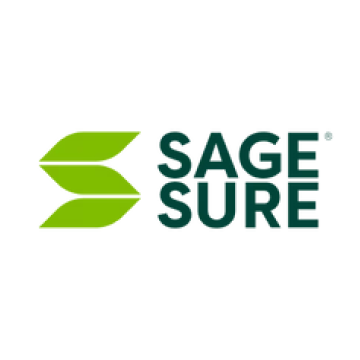 SageSure logo with green stylized S icon and dark green wordmark on white background