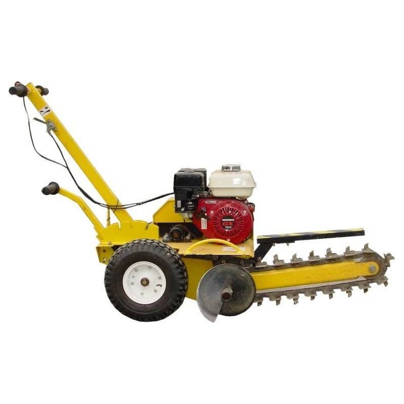 A Yellow Trencher With A Red Engine — Red Shed Hire In Wauchope, NSW
