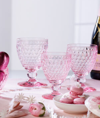 Pink Glass Goblets