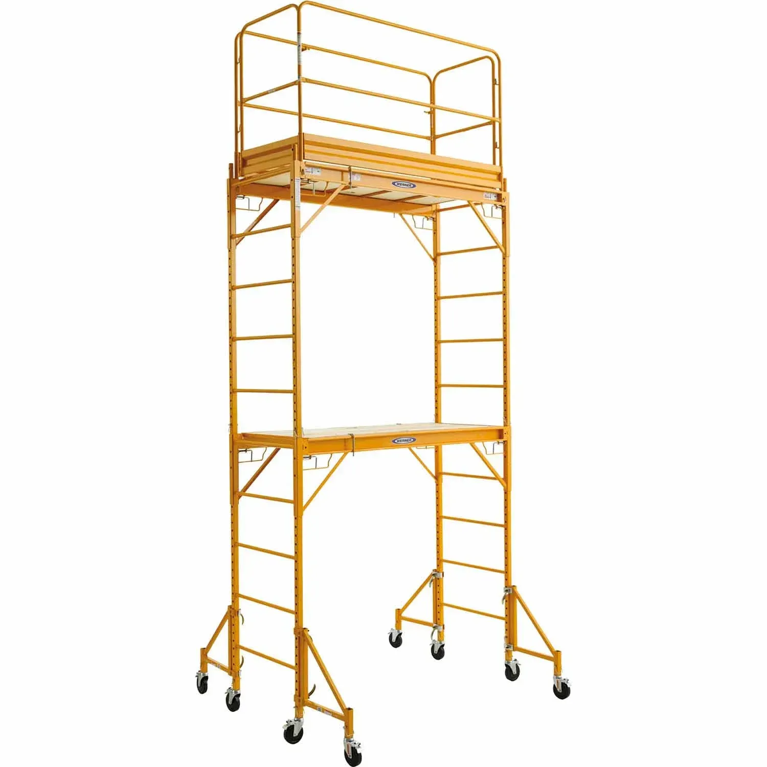 A Yellow Scaffolding With Wheels — Red Shed Hire In Wauchope, NSW