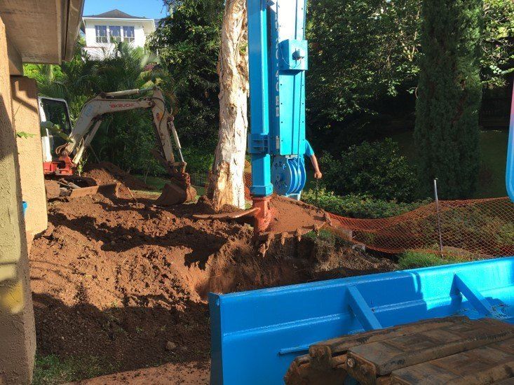 machine drilling hole in the ground