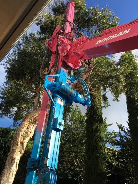 machine drilling hole in the ground