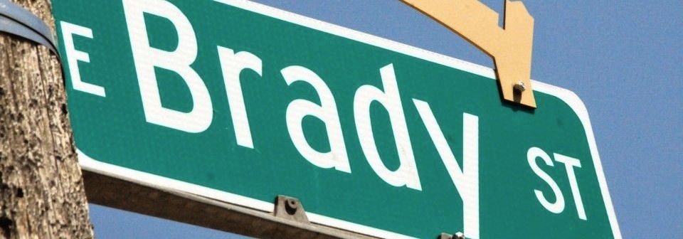 Brady Street Sign