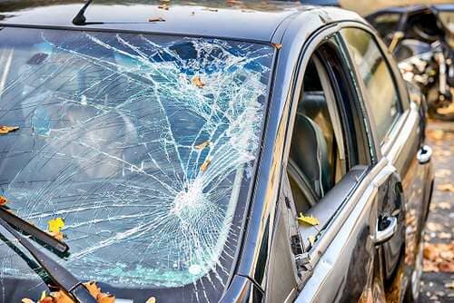 Cracked Front Mirror — Auto Glass Replacement & Repair in Troy, NY