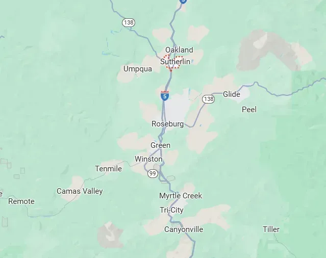 A map of a valley with a river running through it.