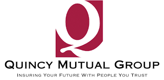 Quincy Mutual Group logo: a white letter Q inside a maroon square above the company name and tagline.