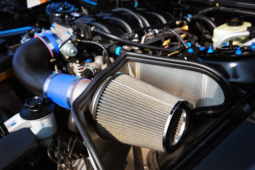 A Close Up of a Car Engine With a Filter in It — Shepparton Radiators & Windscreens in Shepparton, VIC
