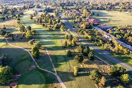 An Aerial View of a Golf Course Surrounded by Trees — Shepparton Radiators & Windscreens in Cobram, VIC