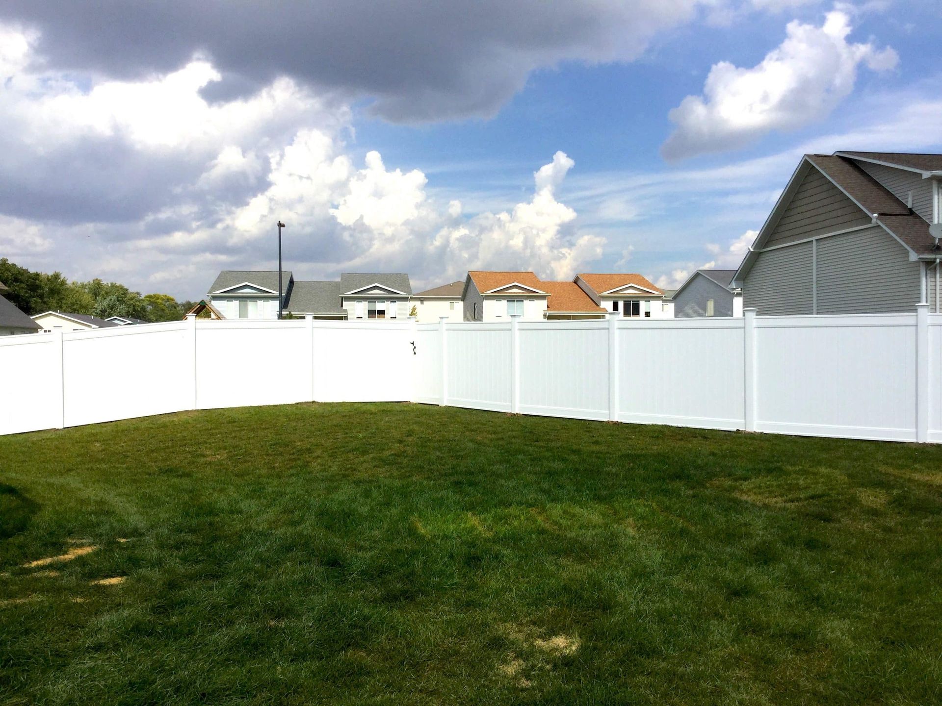 White Privacy Fence | Cambridge, IA | Huber Fencing LLC