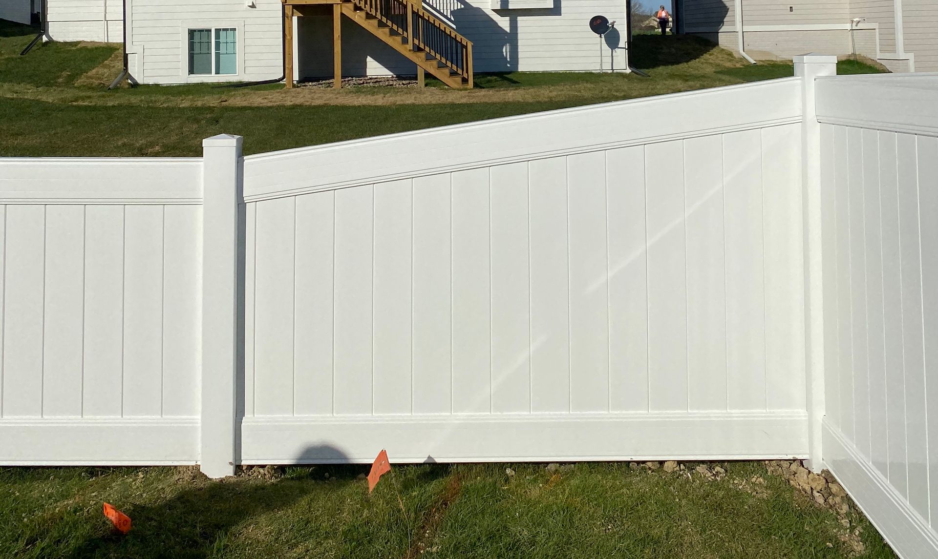 White Vinyl Fence on a Green Yard | Cambridge, IA | Huber Fencing LLC