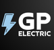 The logo for gp electric has a lightning bolt on it.