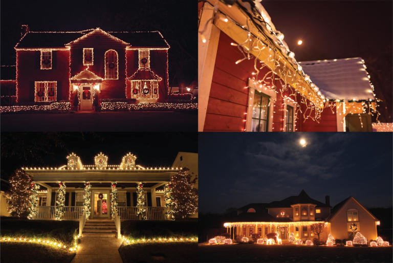 A photo of GP Electric's christmas lights installation in calgary, AB