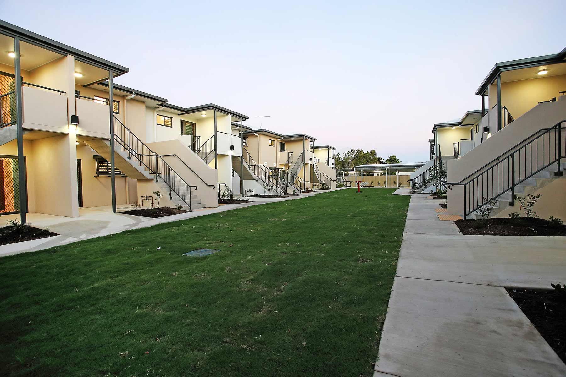 Apartment Complex With Symmetrical Two-storey Buildings — Nick Favot Painting In Bohle, QLD