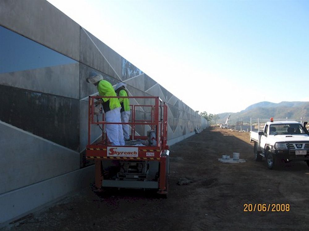 A Photo Taken on 20/05/2008 Shows Two Men Painting a Wall — Nick Favot Painting in Bohle, QLD