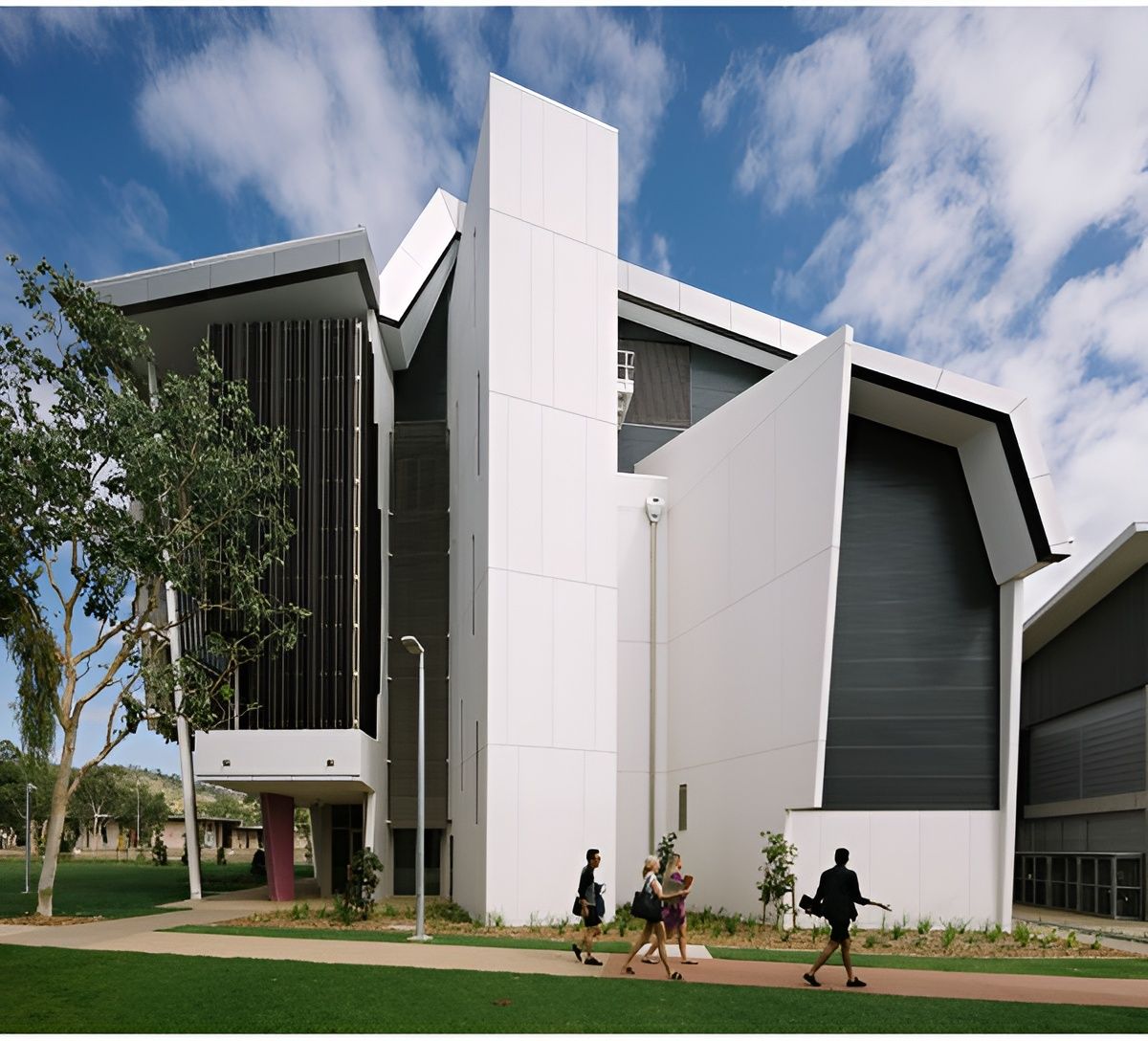 Modern Building With Angular White and Black Panels — Nick Favot Painting In Bohle, QLD