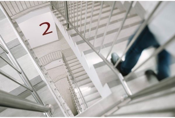 A Staircase With the Number 2 on It — Nick Favot Painting in Bohle, QLD