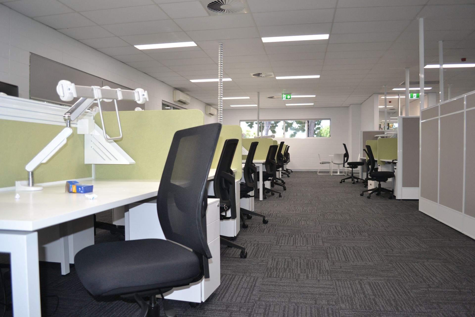 Office With Rows of Empty Workstations — Nick Favot Painting In Bohle, QLD