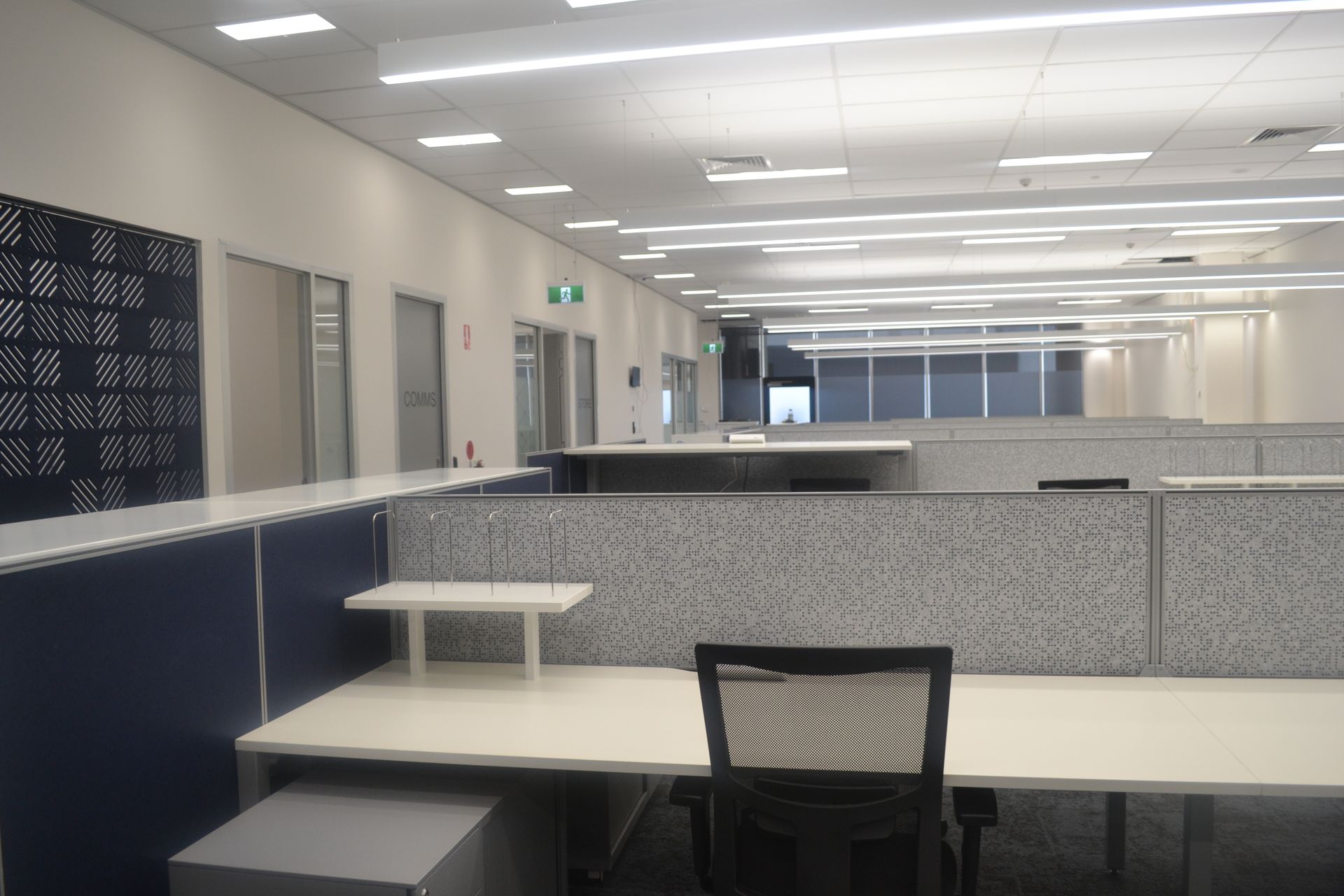 Office With Empty Cubicles and White Desks — Nick Favot Painting In Bohle, QLD