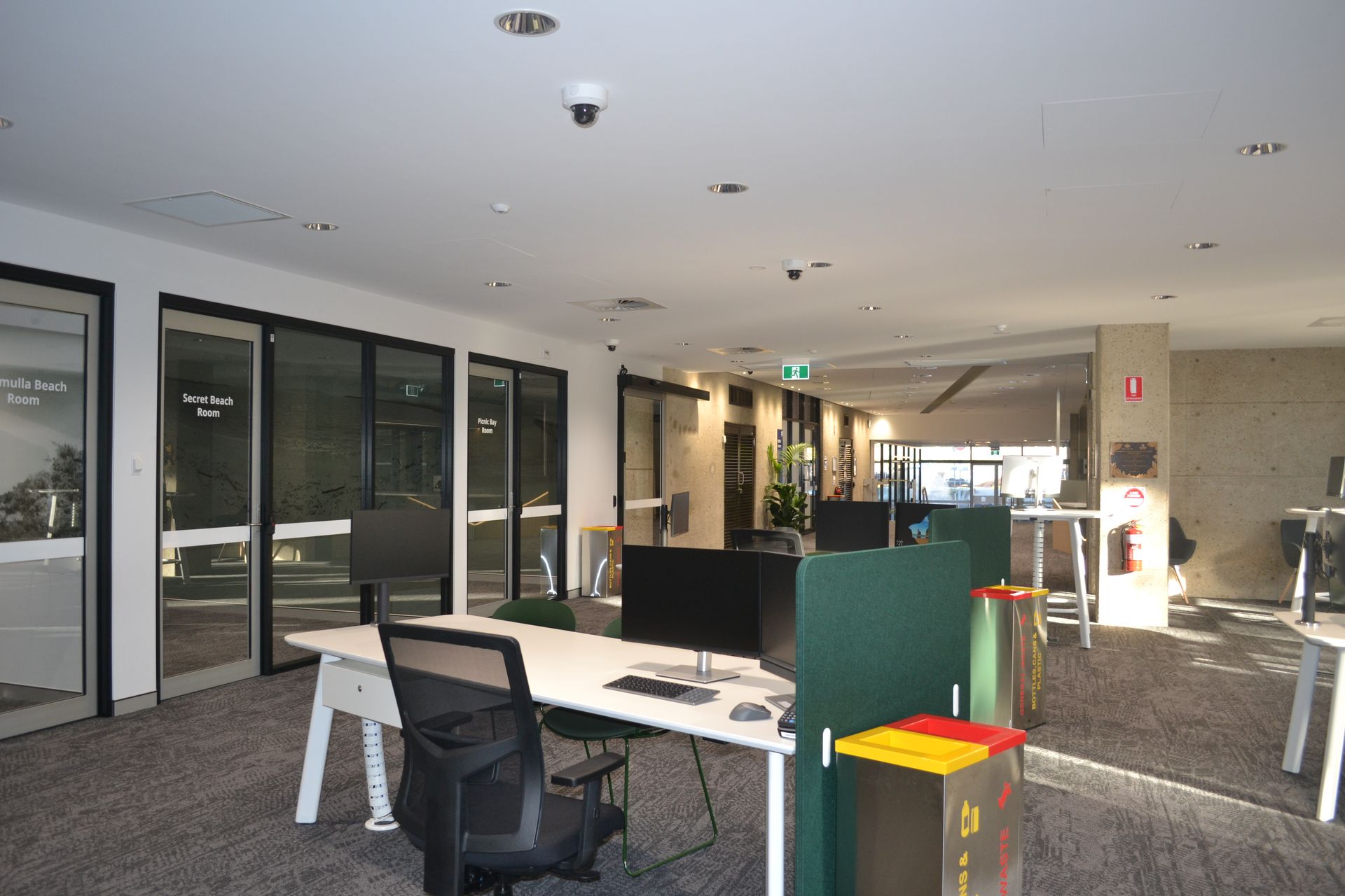 Modern Office Hallway With Glass-walled Meeting Rooms — Nick Favot Painting In Bohle, QLD