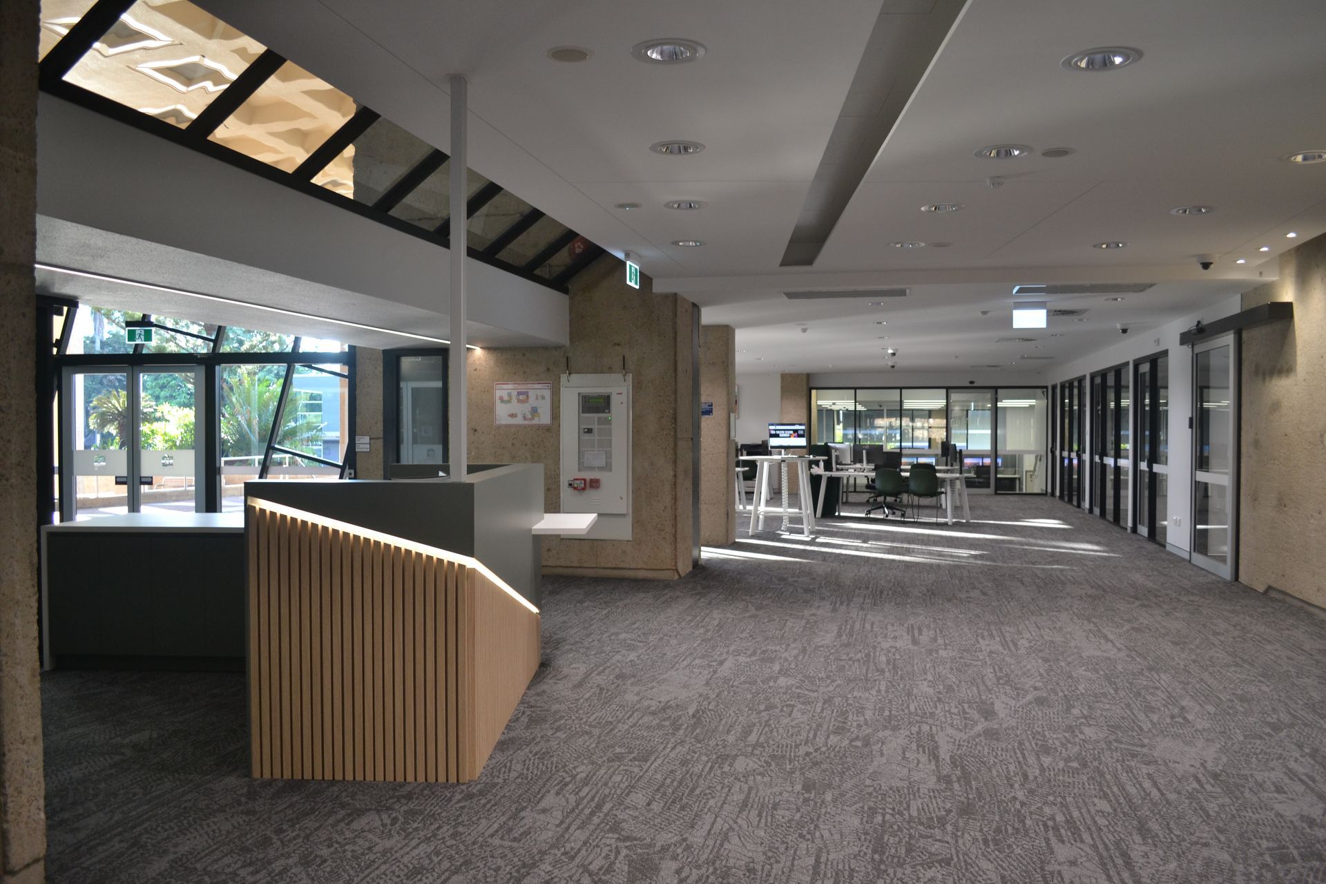 Office Space With Large Windows and a Reception Desk — Nick Favot Painting In Bohle, QLD