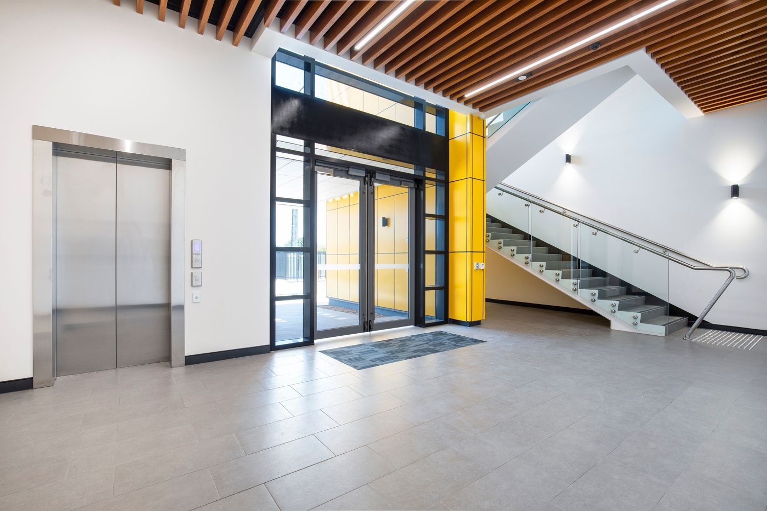 Modern Building Lobby With Elevator on the Left — Nick Favot Painting In Bohle, QLD