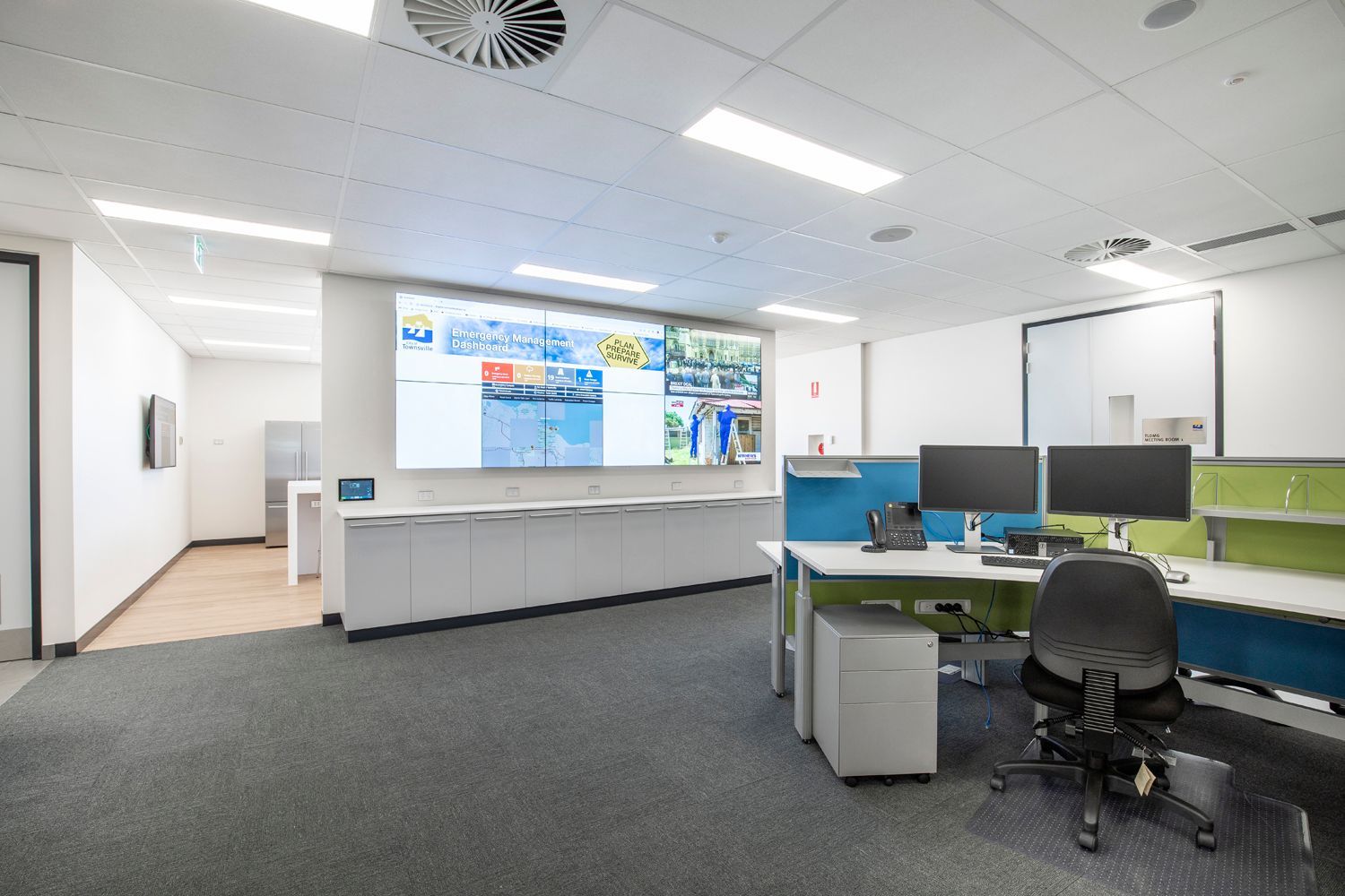 Modern Office With a Large Digital Dashboard on the Wall — Nick Favot Painting In Bohle, QLD