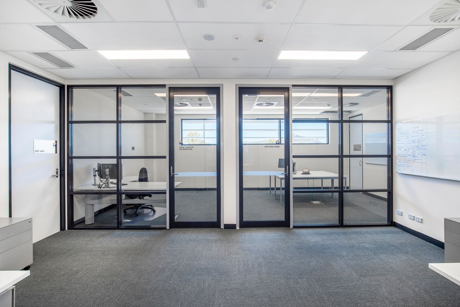 Modern Office Space With Glass-walled Rooms — Nick Favot Painting In Bohle, QLD