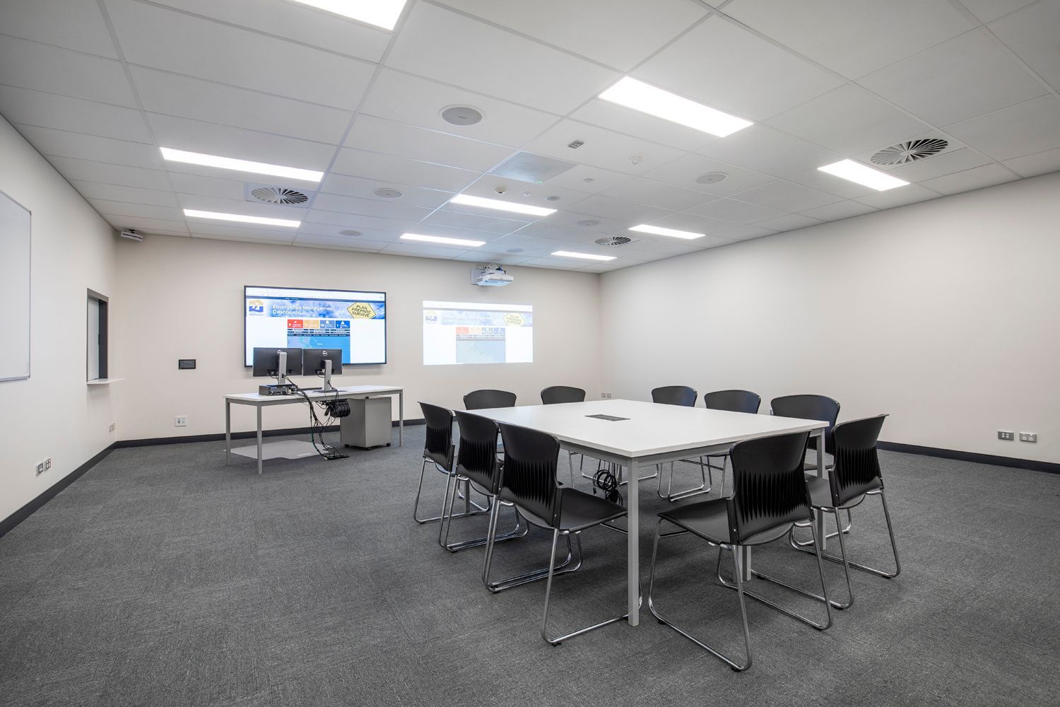 Modern Conference Room With Grey Carpet — Nick Favot Painting In Bohle, QLD