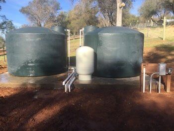 Two Large Outdoor Water Storage — Water Services in North San Juan, CA