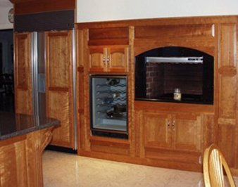 Cabinet Design — Umber Maple Wood Cabinet in Bristol, CT