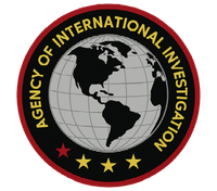 A logo for the agency of international investigation