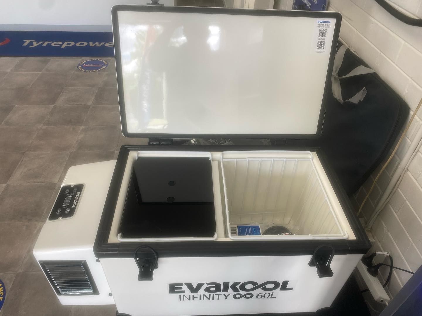 A White Evakool Cooler With the Lid Open — Westlakes 4x4 Centre in Newcastle, NSW