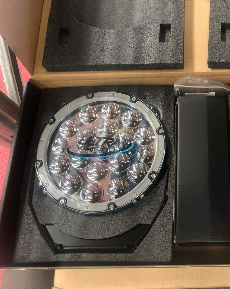 A Round Light is Sitting Inside of a Box — Westlakes 4x4 Centre in Newcastle, NSW