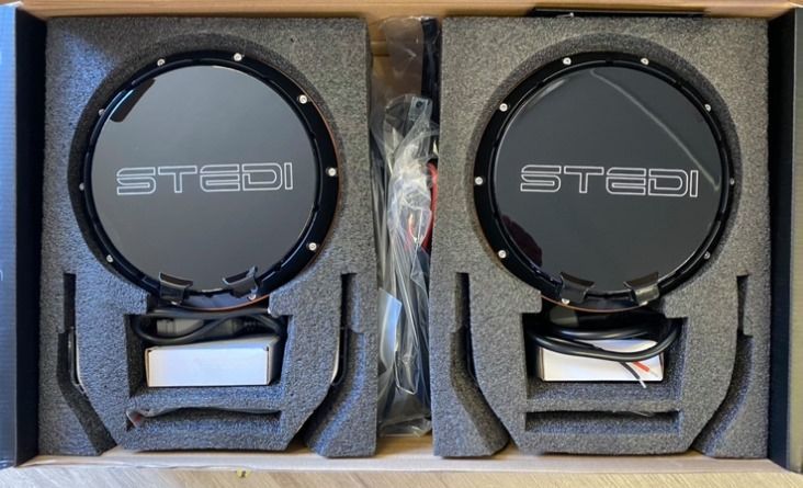 Two Speakers Are Sitting on Top of Each Other in a Box — Westlakes 4x4 Centre in Port Stephens, NSW