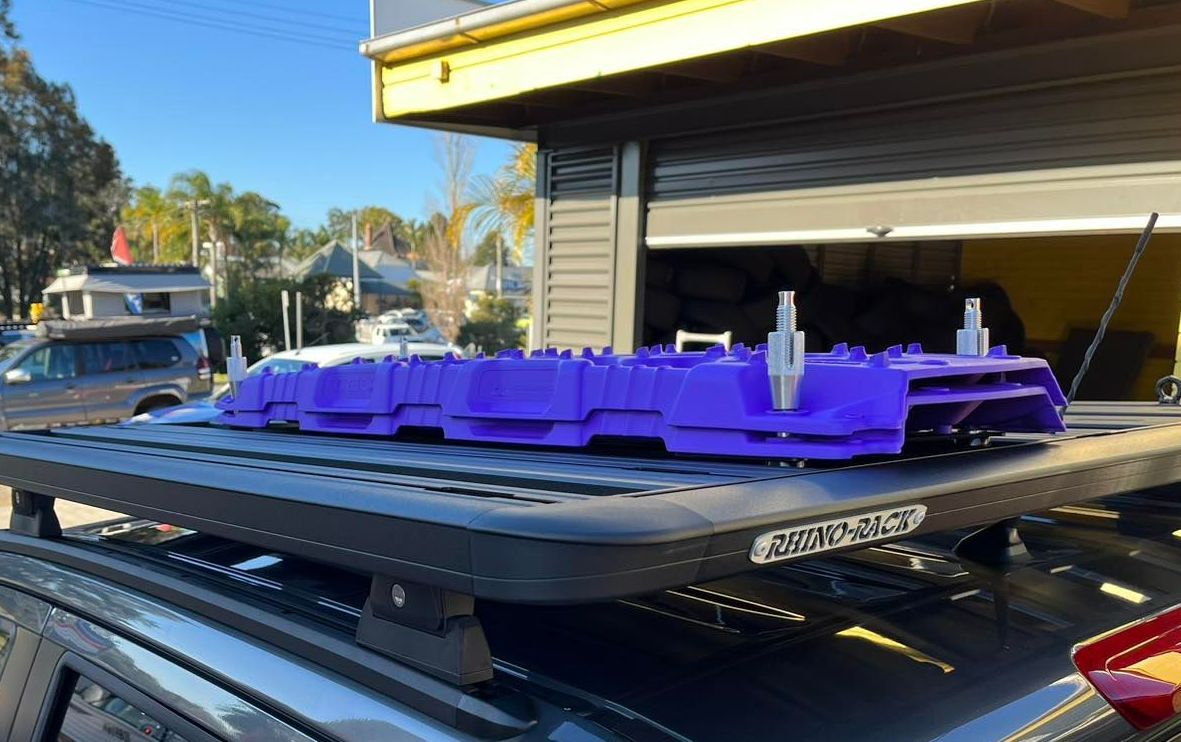 A Purple Object is Sitting on Top of a Roof Rack — Westlakes 4x4 Centre in Singleton, NSW