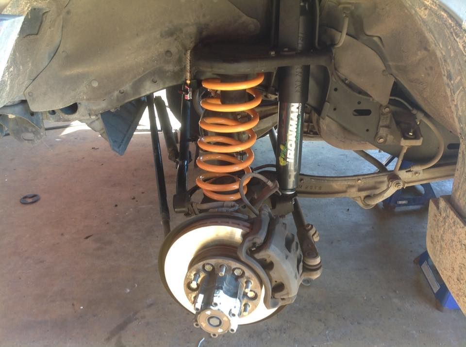 A Close Up of a Shock Absorber on a Car — Westlakes 4x4 Centre in Port Stephens, NSW