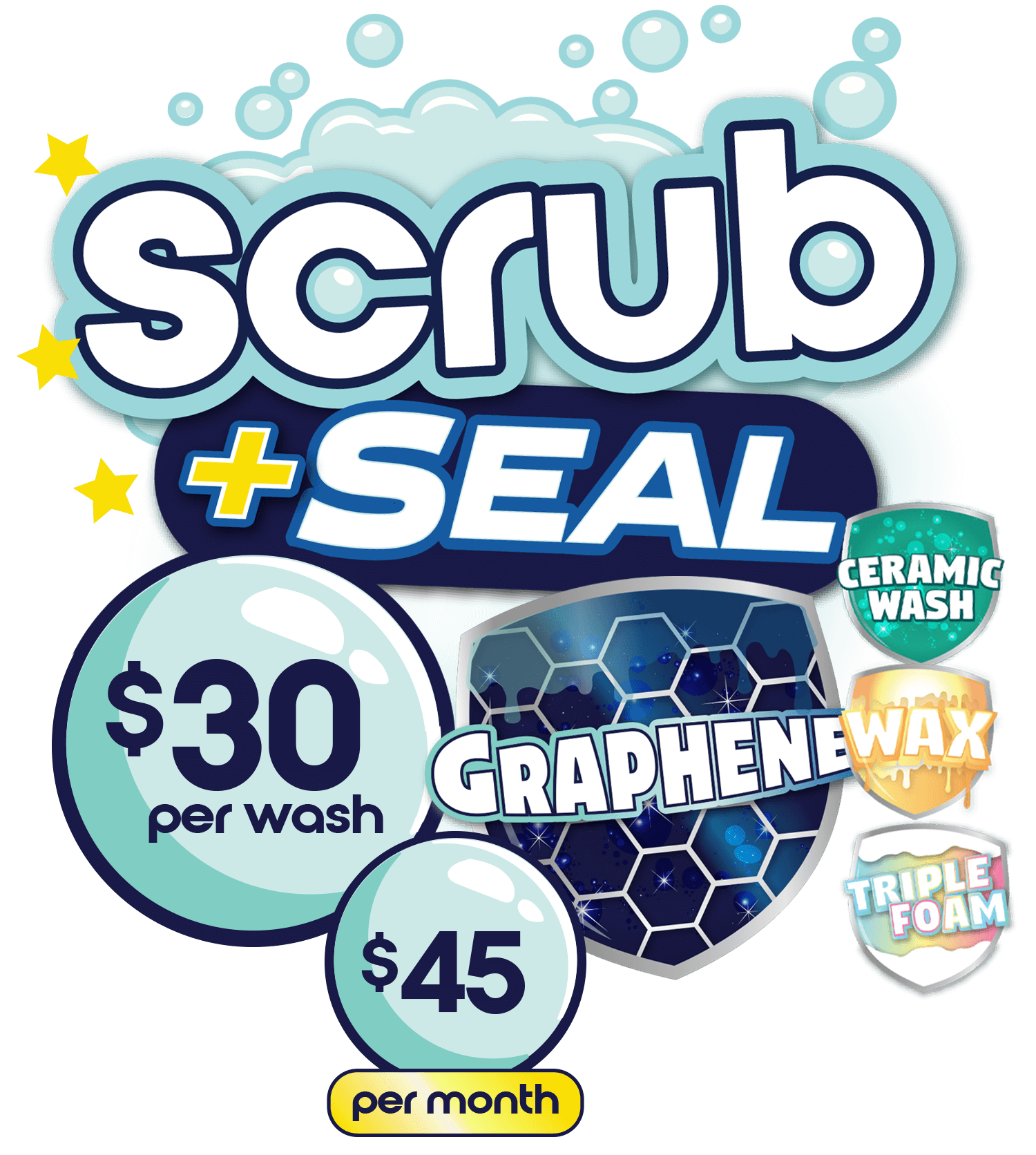 Get the BEST wash at Scrubs Express Carwash!