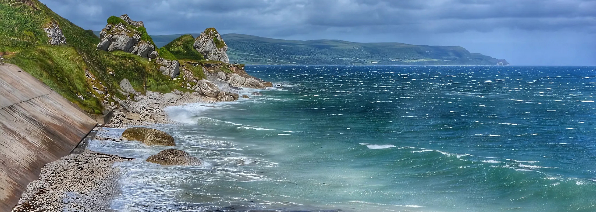 Picture of the Irish coastline.