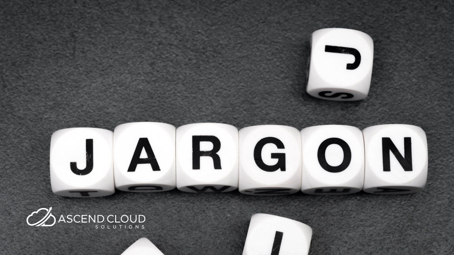 The word jargon is written on a black surface